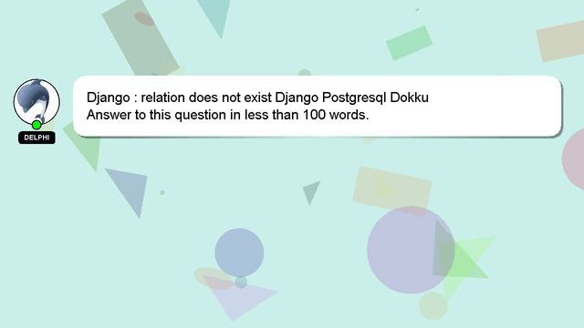 Django : relation does not exist Django Postgresql Dokku смотреть онлайн