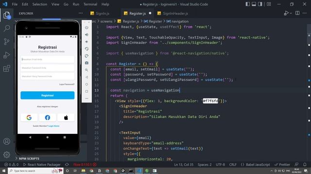 Tutorial Membuat User Interface Login V1 di React Native - Part 3 [2022] смотреть онлайн