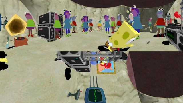 Spongebob Squarepants! - 360° Break Dance Party! - (The First 3D VR Game Experience!) смотреть онлайн
