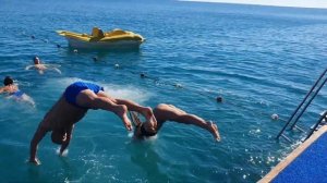 Обзор Пляжа, Прыжки с Пирса Отеля A GOOD LIFE UTOPIA family resort 5*  Okurjalar, Alanya, Turkey