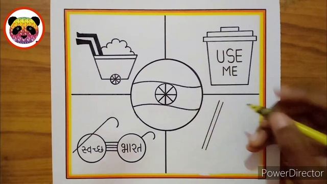 Swachh Bharat Drawing / Swachh Bharat Abhiyan Poster Drawing / Clean India Green India Drawing смотреть онлайн