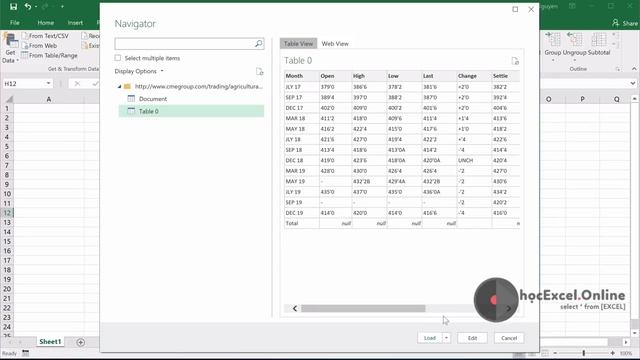 Hướng dẫn lấy dữ liệu từ bảng HTML trên Web vào Excel 2013, 2016 смотреть онлайн