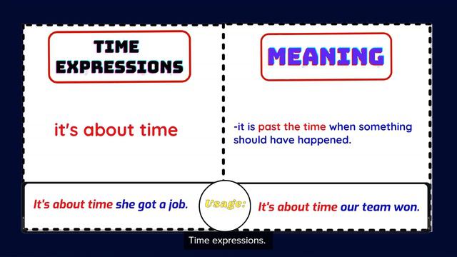 TIME EXPRESSIONS смотреть онлайн