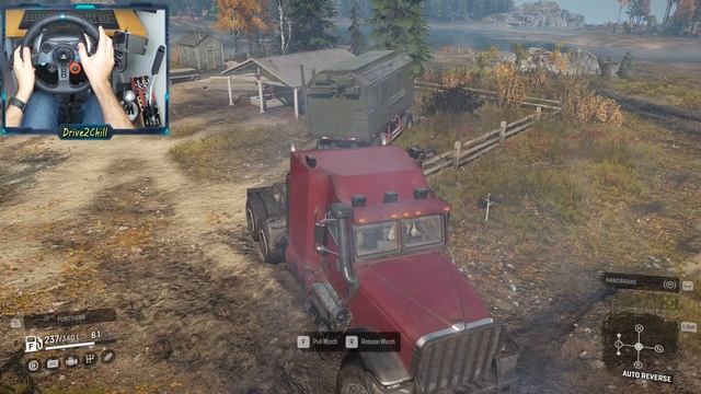 Rescuing a Lost Trailer - SnowRunner | Logitech g29 gameplay смотреть онлайн