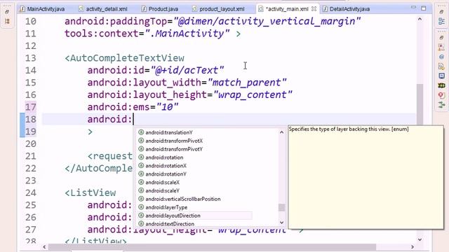 How to Create Auto Complete TextView and Spinner in Android смотреть онлайн