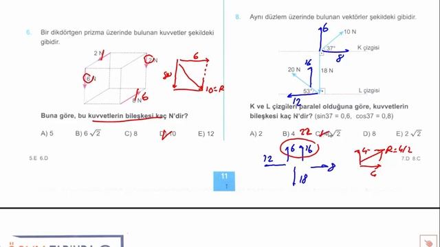 345 AYT FİZİK-Vektörler (ÖSYM Tadında #1-2#) смотреть онлайн