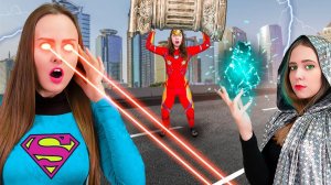 СТАЛИ СУПЕРГЕРОЯМИ на 24 Часа ЧЕЛЛЕНДЖ! Спасаем планету