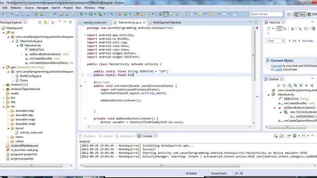 Saving Files to Internal Storage: Practical Android Java Development Part 8 смотреть онлайн