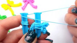 БАНТИК из резинок на рогатке без станка. Фигурки из резинок | BOW Rainbow Loom Charm