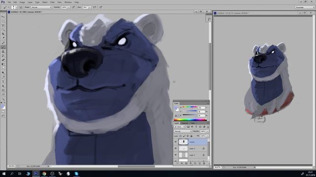 Рисуем медведя в Adobe Photoshop | уроки для начинающих смотреть онлайн