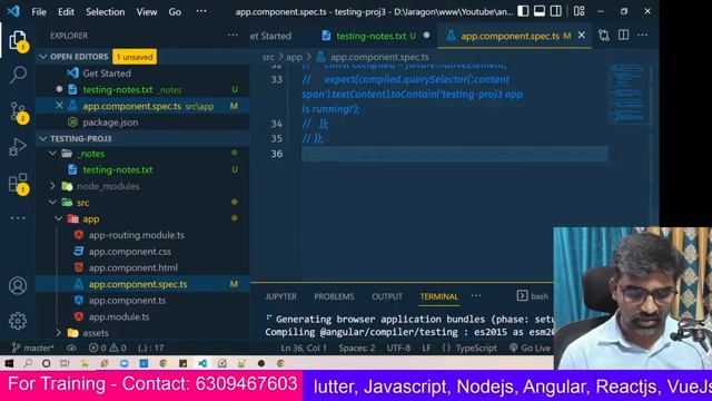 ANGULAR TESTING TUTORIALS IN TELUGU - 1 смотреть онлайн
