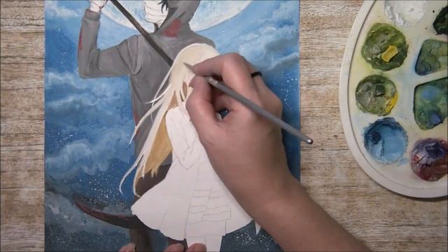 #art #anime Рисунок из аниме "Ангел кровопролития" (гуашь) Рисуем вместе. (2019) смотреть онлайн