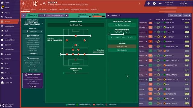 Best 4-2-1-3 FM19 Tactic - Football Manager 2019 смотреть онлайн