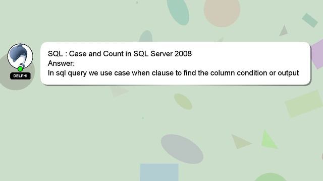 SQL : Case and Count in SQL Server 2008 смотреть онлайн