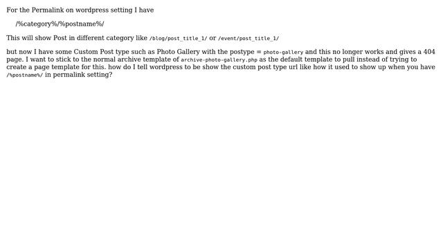 Wordpress: Wordpress Permalink Custom Post type смотреть онлайн