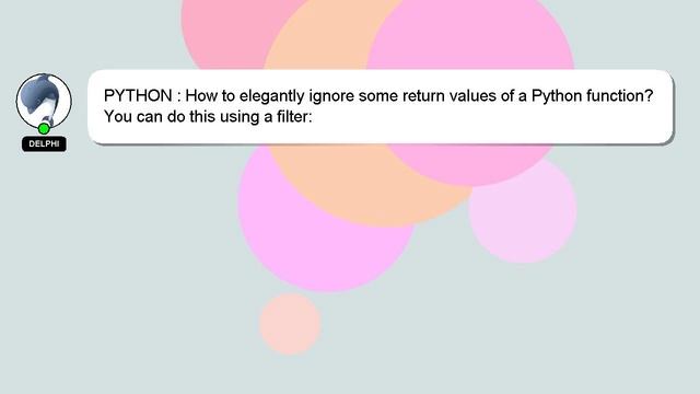 PYTHON : How to elegantly ignore some return values of a Python function? смотреть онлайн