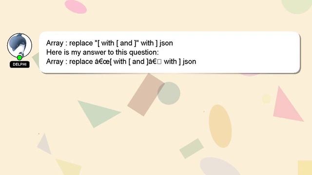 Array : replace "[ with [ and ]" with ] json смотреть онлайн