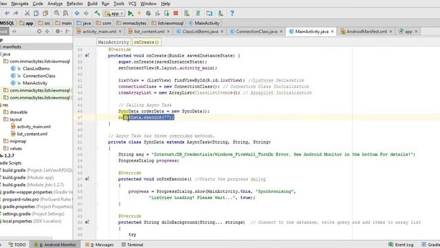 Dynamic ListView with MS SQL Server using JDBC - Android смотреть онлайн