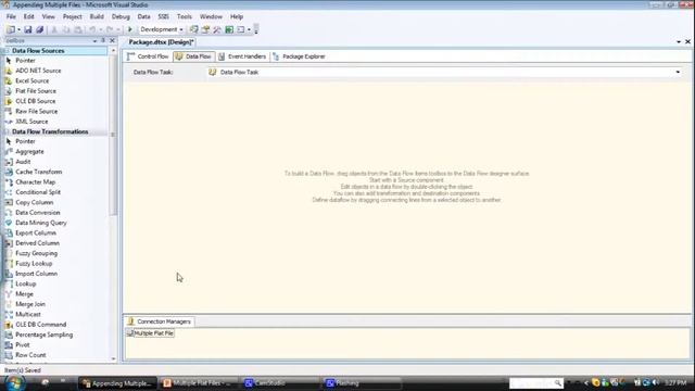 Using the Multiple Flat Files Connection Manager to import multiple files into SSIS. смотреть онлайн