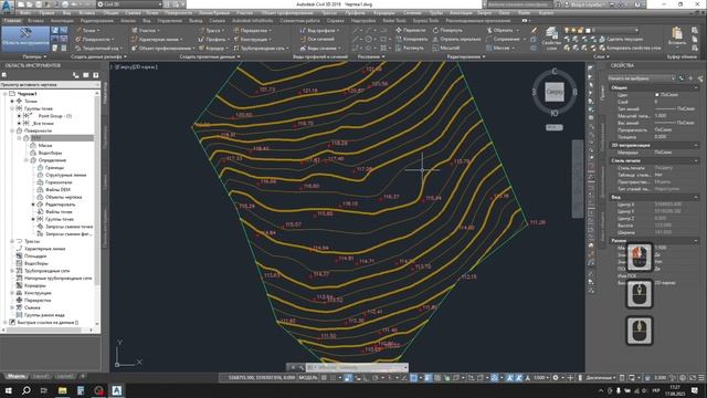 Створення горизонталей в масштабі 1:500 в AutoCAD Civil з файлу точок txt смотреть онлайн