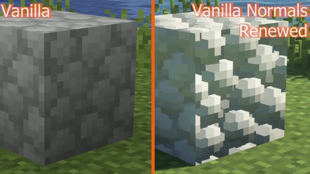 Minecraft Vanilla vs Vanilla Normals Renewed | Texture Comparison смотреть онлайн