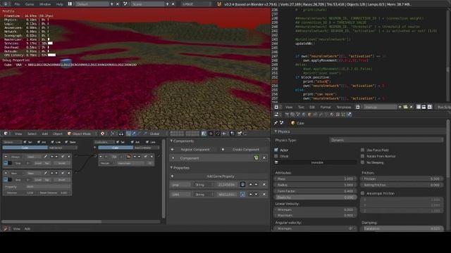 Neural Network driven AI in the Blender Game Engine Test смотреть онлайн