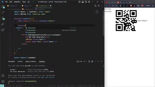 Creating simple QR Code generator using React + Tailwind смотреть онлайн
