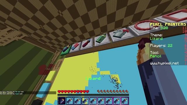 GODZILLA! Pixel Painters *NEW* Hypixel Minecraft Mini-Game смотреть онлайн
