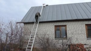 Деревенские будни (Трап на крышу из Алюминиевой лестницы)