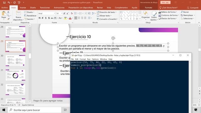 24-listas y tuplas ejercicios 9 al 10 python bucles смотреть онлайн