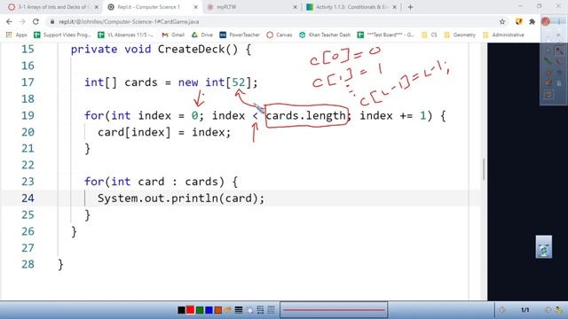 3-1b Deck of Cards array initialization смотреть онлайн