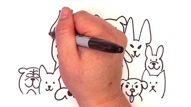 HOW TO DRAW DIFFERENT KINDS OF DOGS | DOODLE DOGS + silly pictures смотреть онлайн