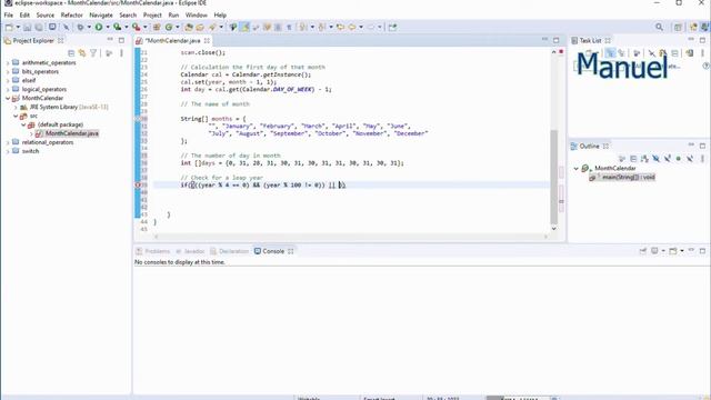 Java for Beginners - 14. Month Calendar смотреть онлайн