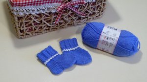 Вязаные носки для новорожденных. Вяжем с Оксаной Валерьевной.