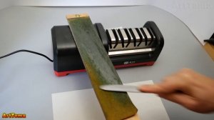 Самая простая и быстрая заточка столового ножа до бритвенной остроты на электроточилке для ножей.