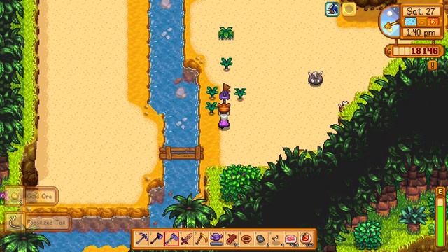 Using Copper Pan to get Fossilized Tail for donation - Stardew Valley смотреть онлайн