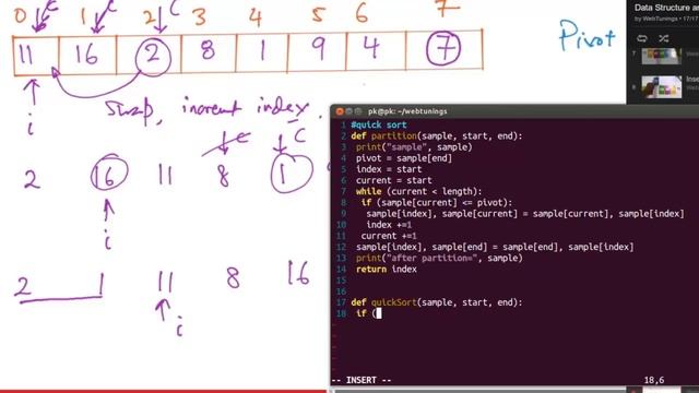 Python Algorithms - QuickSort - divide and conquer смотреть онлайн