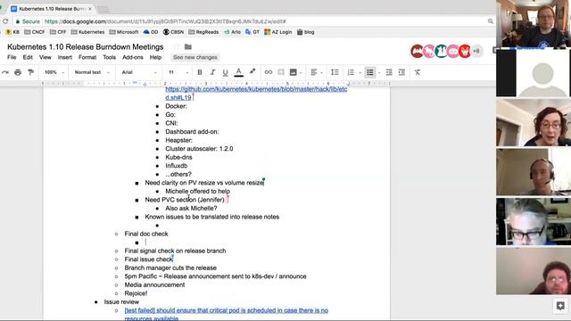 Kubernetes 1.10 FINAL release burndown meeting 20180326 смотреть онлайн