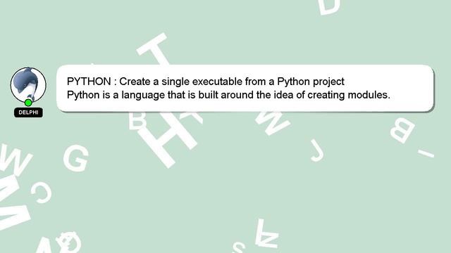 PYTHON : Create a single executable from a Python project смотреть онлайн