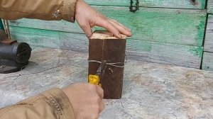 Печь из бревна для похода и рыбалки финская свеча своими руками