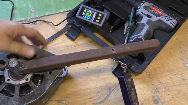 Двигатель из автогенератора. Тесты. Замер оборотов и усилия на валу. смотреть онлайн