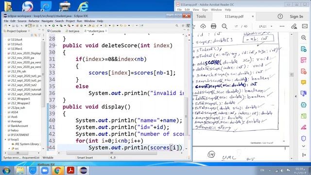 java1 Array add and delete full program смотреть онлайн