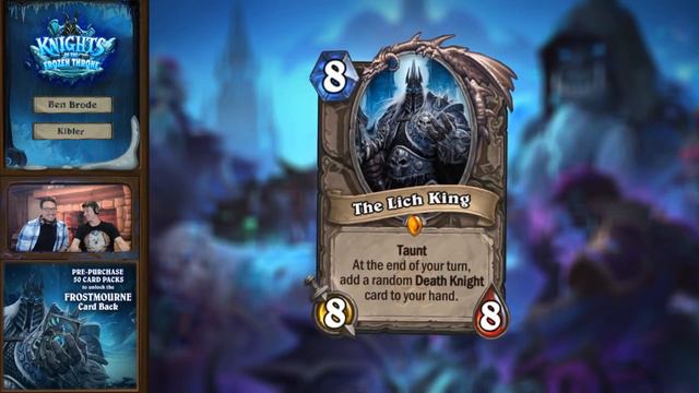Hearthstone Lich King card - New Legendary entrance & effect. смотреть онлайн