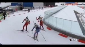 Биатлон. Svendsen vs Ustyugov. Финиш