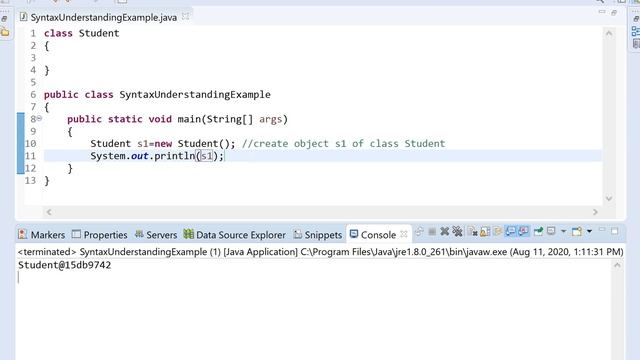 Create Object in java смотреть онлайн