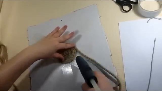 ЭКО подставка-коврик из веревки, подставка под чашку из бечевки | Stand cup their hands смотреть онлайн