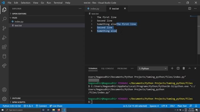 read and write into files in python смотреть онлайн