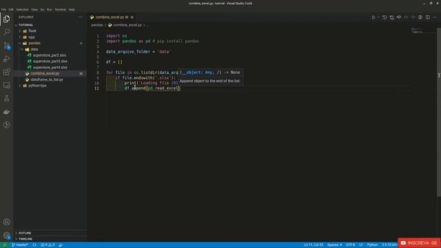 Como unir arquivos do Excel com Python (Pandas) смотреть онлайн