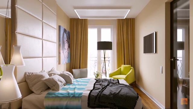 ДИЗАЙН ОДНОКОМНАТНОЙ КВАРТИРЫ 49 КВ.М. В СОВРЕМЕННОМ СТИЛЕ С ЭЛЕМЕНТАМИ МОДЕРНА, ЖК «SKANDI KLUBB»