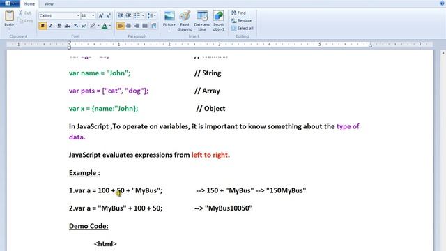 DATA TYPES NUMBERS STRING ARRAY OBJECTS IN JAVASCRIPT DEMO смотреть онлайн
